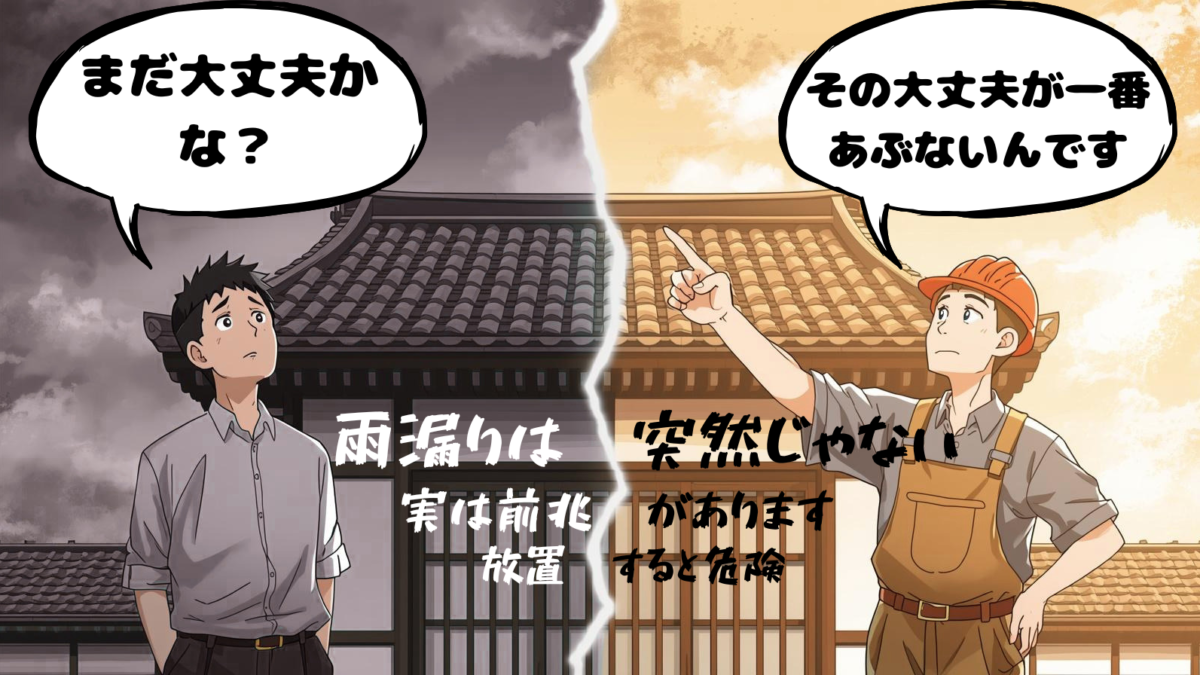 雨漏りは突然起きない｜実は“前兆”があります